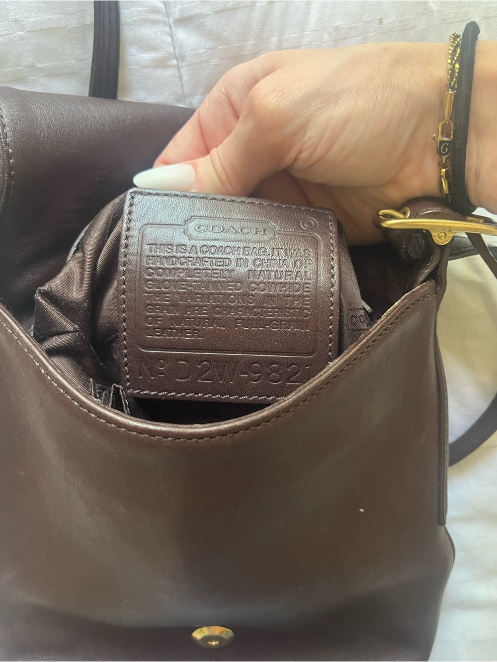 Vintage Coach Legacy Slim Flap Dark Brown Soft Leather Cross Body 9821